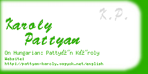 karoly pattyan business card